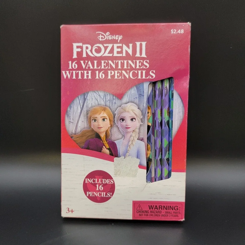 Frozen II Valentine Cards For Kids Disney 16 Valentines 16 Pencils Some Box Ware